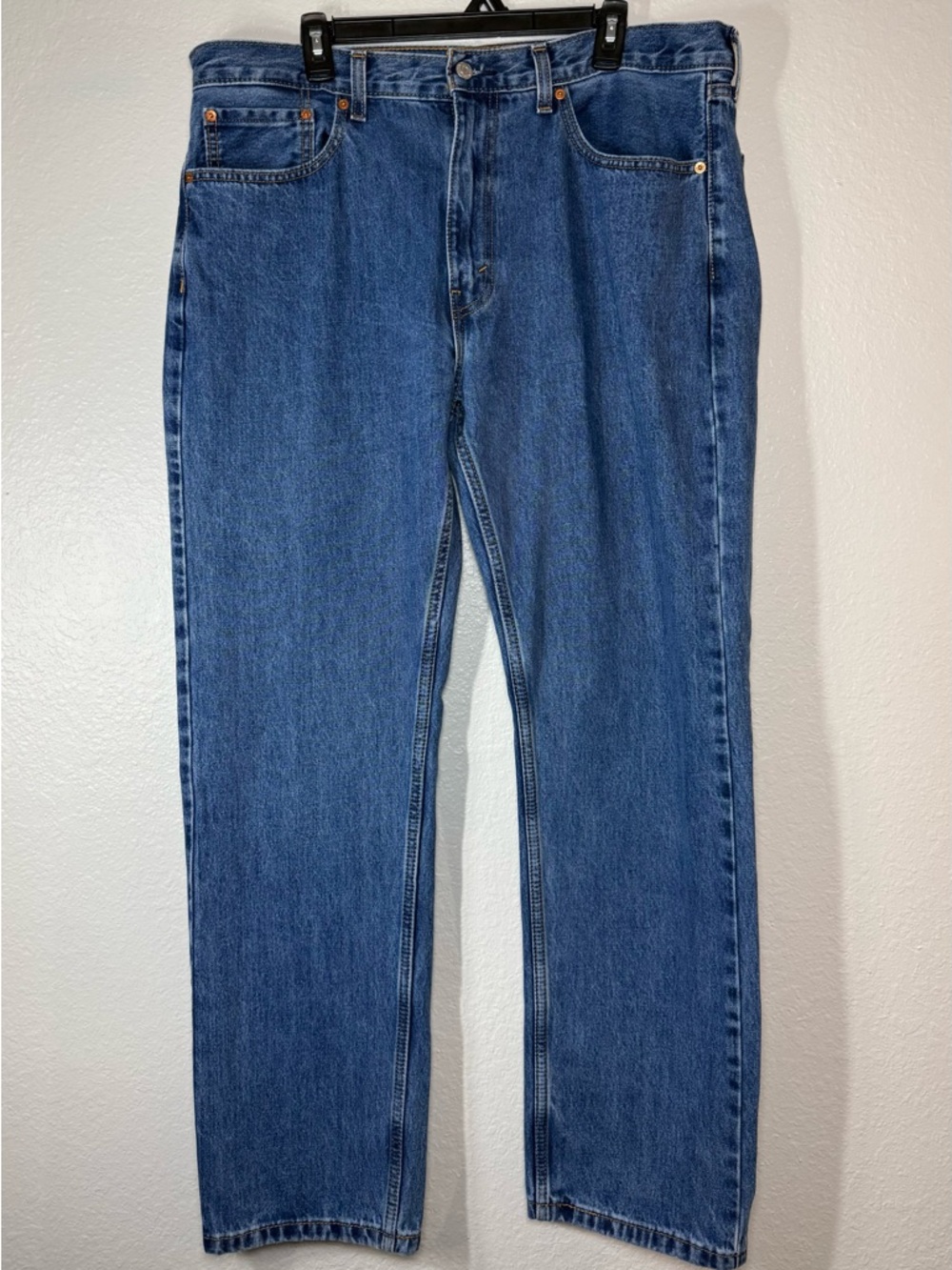 Levi's 505 Jeans Mens Blue Denim Straight Regular Fit Medium Wash Classic 38/32